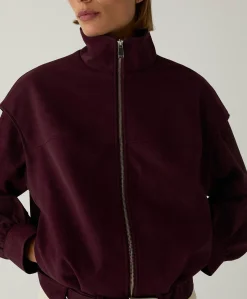 Dames leren jas bordeaux