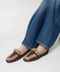 dames loafers bruin