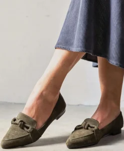 dames loafers groen