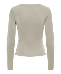 Dames longsleeve beige