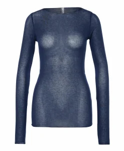 Dames longsleeve blauw