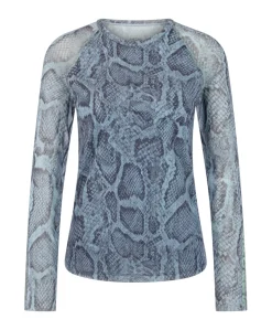 Dames longsleeve blauw