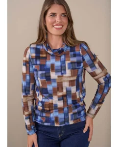 Dames longsleeve blauw
