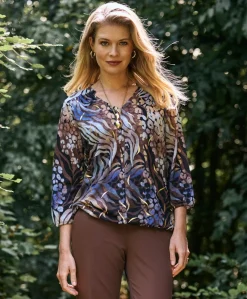 Dames longsleeve blauw