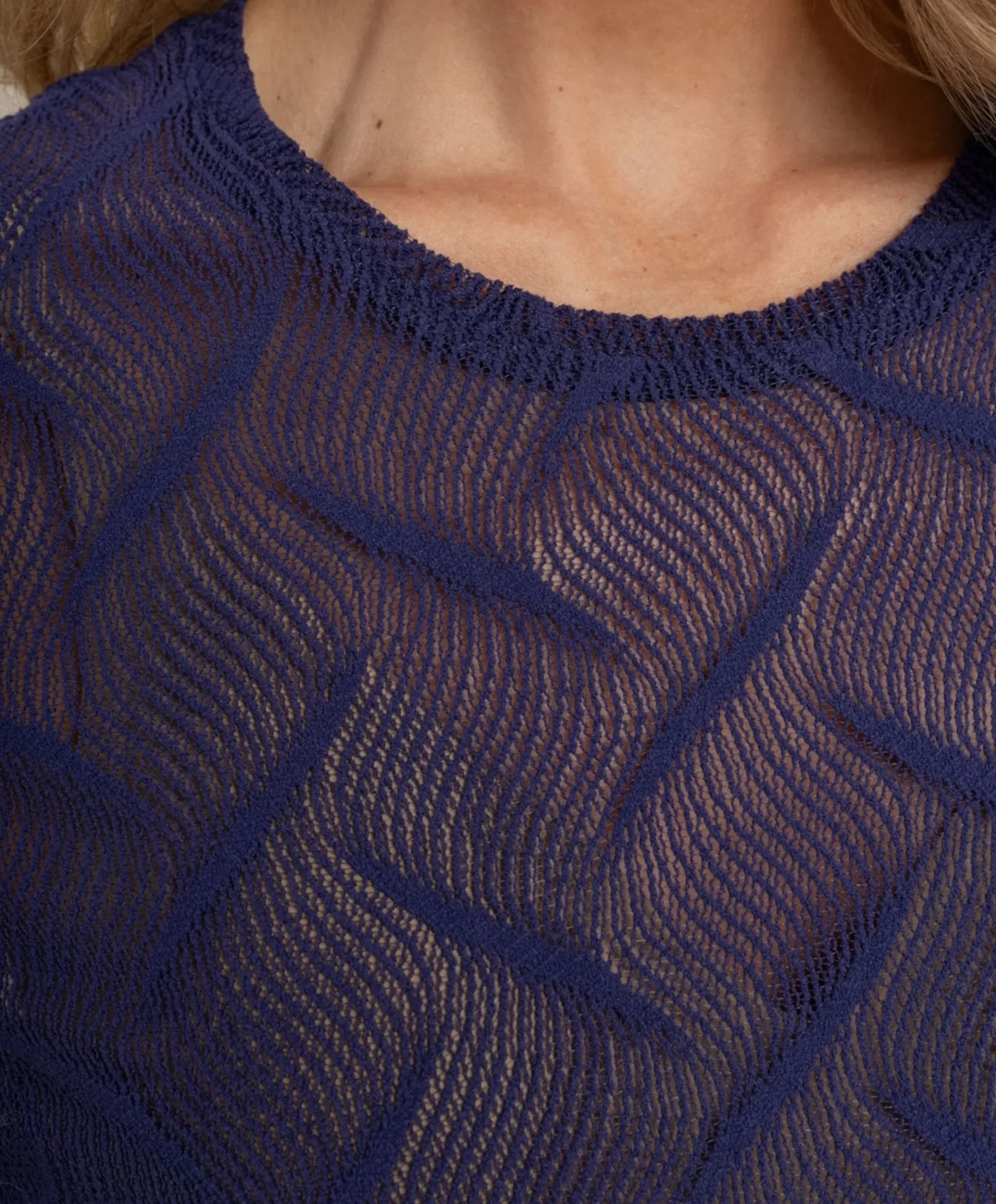 Dames longsleeve blauw