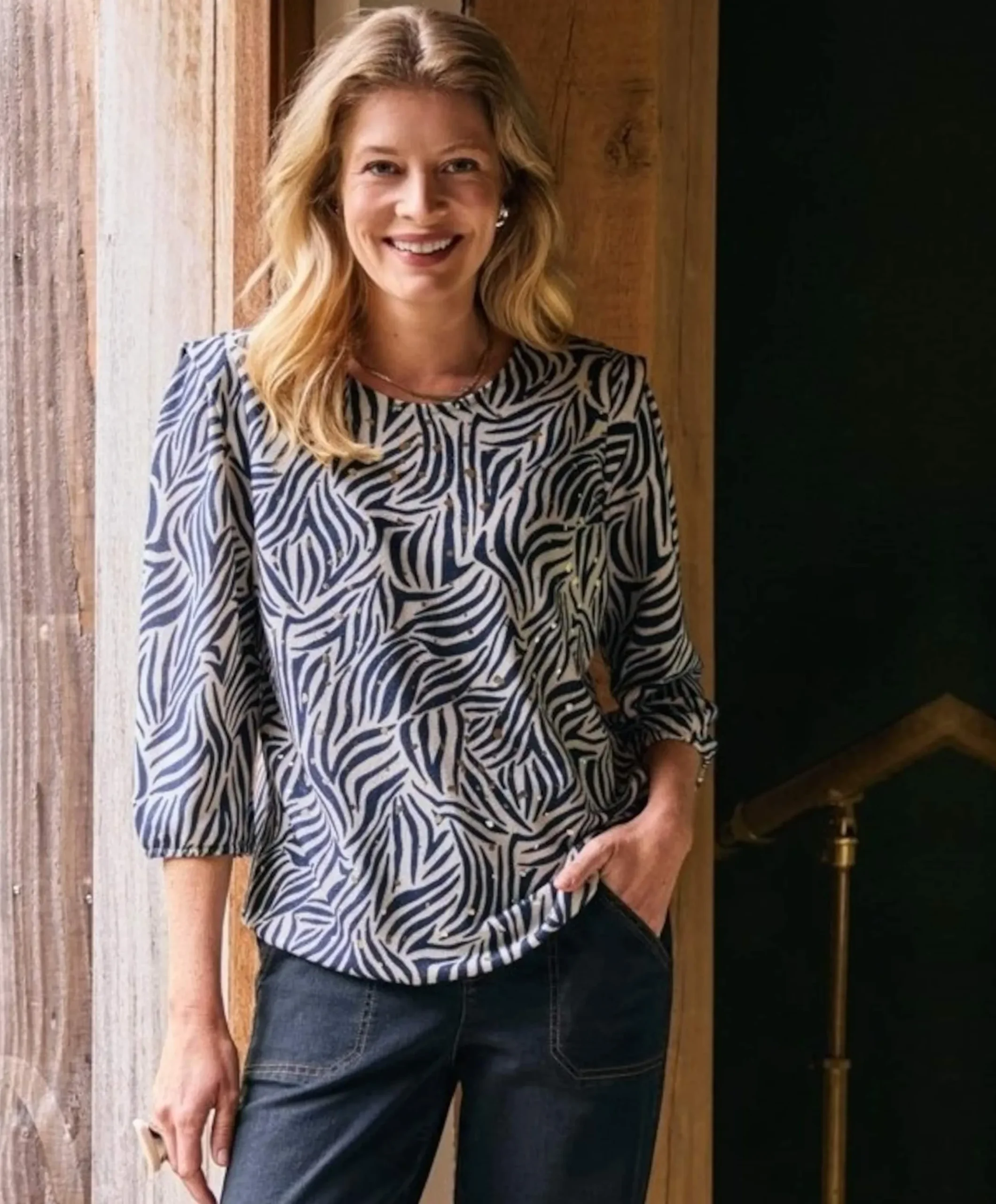 Dames longsleeve blauw