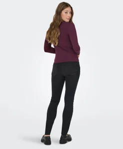 Dames longsleeve bordeaux