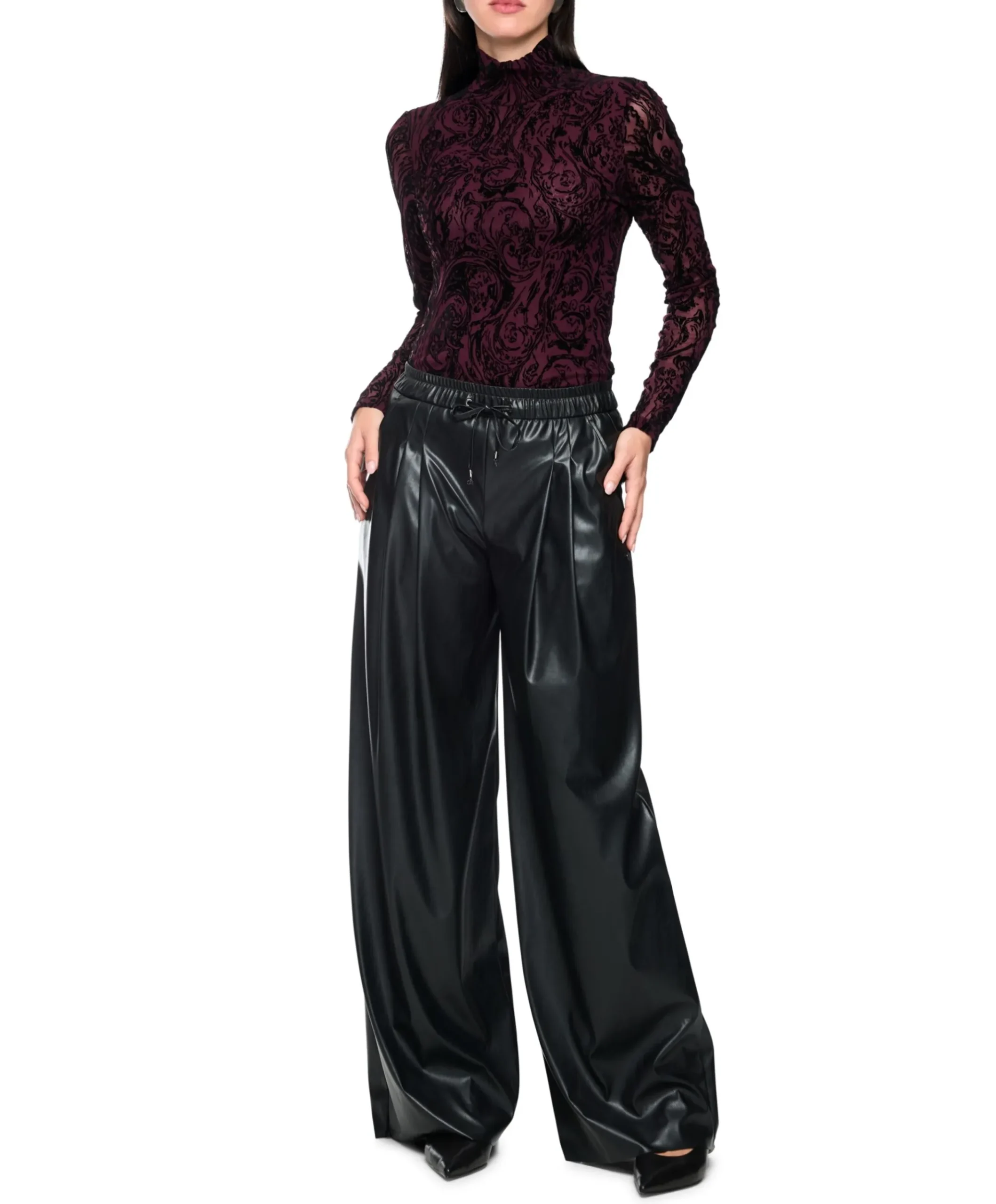 Dames longsleeve bordeaux