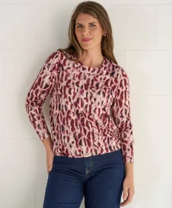 Dames longsleeve bordeaux