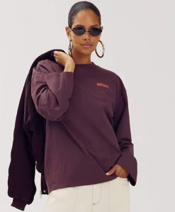 Dames longsleeve bordeaux