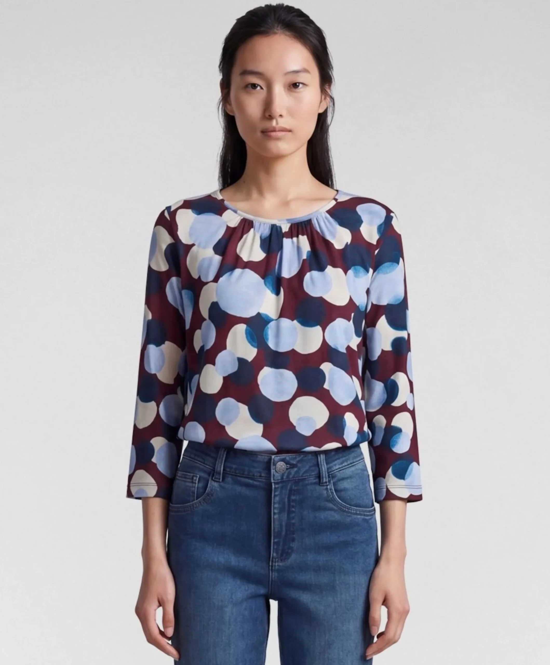 Dames longsleeve bordeaux