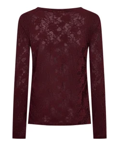 Dames longsleeve bordeaux