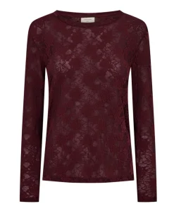 Dames longsleeve bordeaux