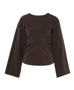 Dames longsleeve bruin