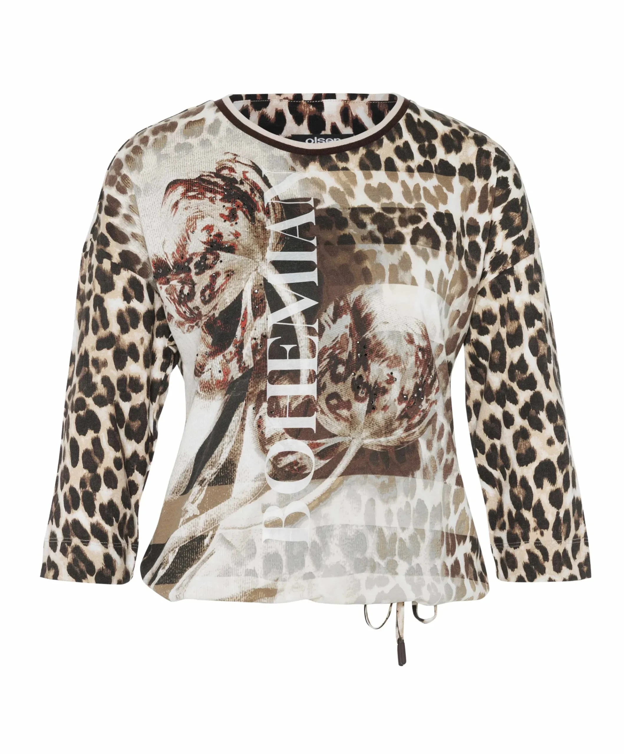 Dames longsleeve bruin