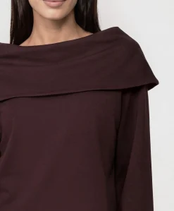 Dames longsleeve bruin