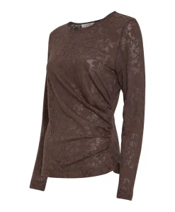 Dames longsleeve bruin
