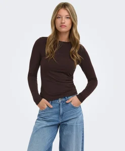 Dames longsleeve bruin