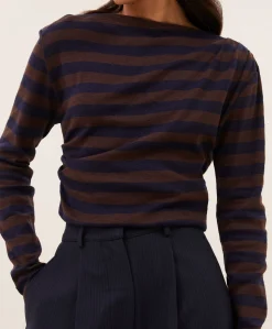 Dames longsleeve bruin