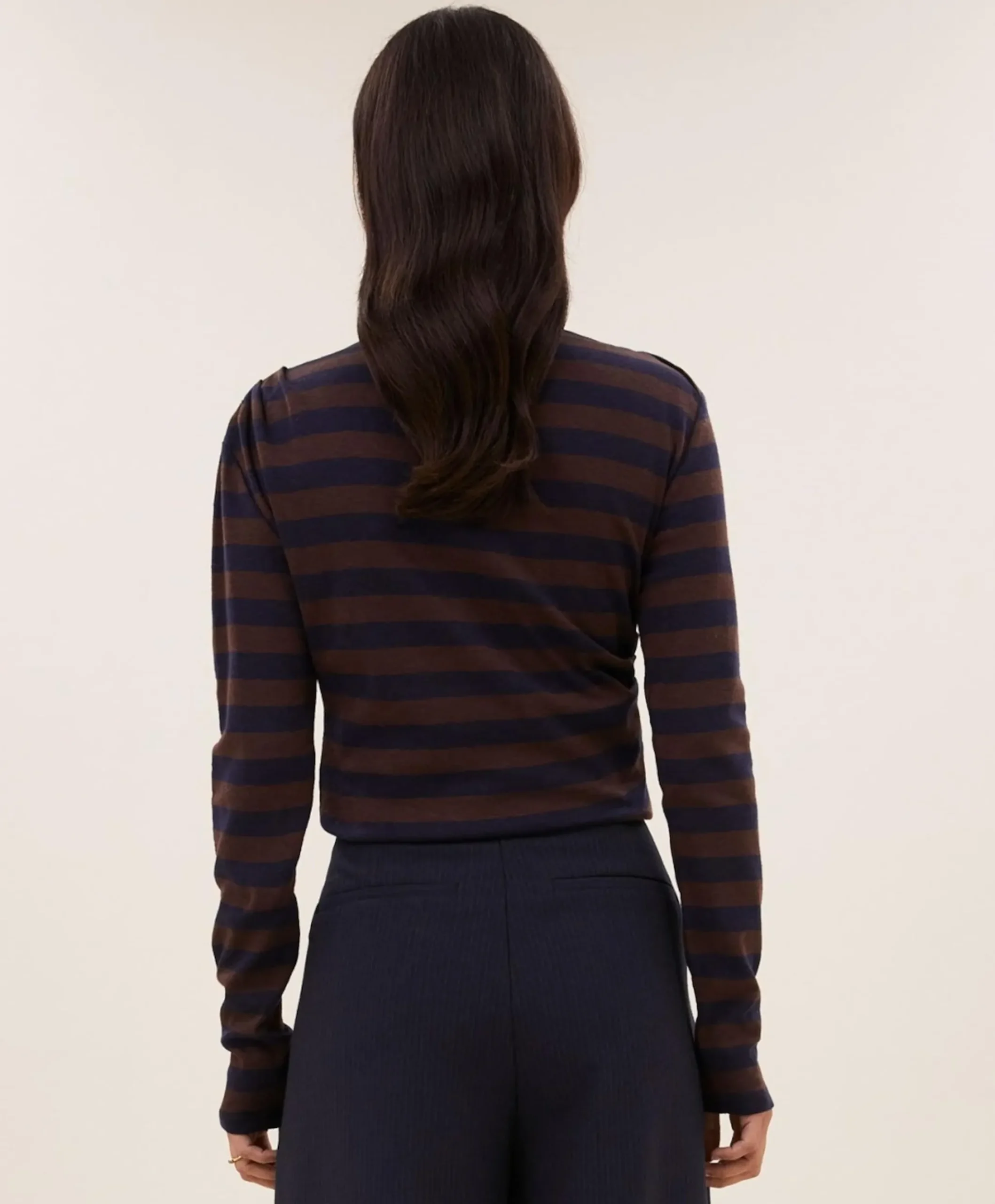 Dames longsleeve bruin