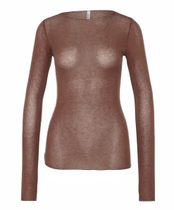 Dames longsleeve bruin