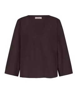 Dames longsleeve bruin