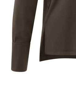 Dames longsleeve bruin