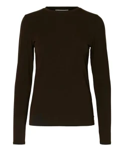 Dames longsleeve bruin