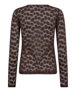 Dames longsleeve bruin
