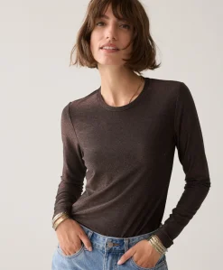 Dames longsleeve bruin