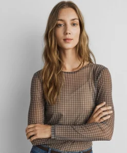 Dames longsleeve bruin