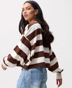 Dames longsleeve bruin