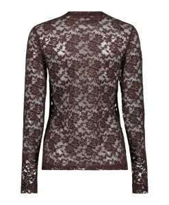 Dames longsleeve bruin