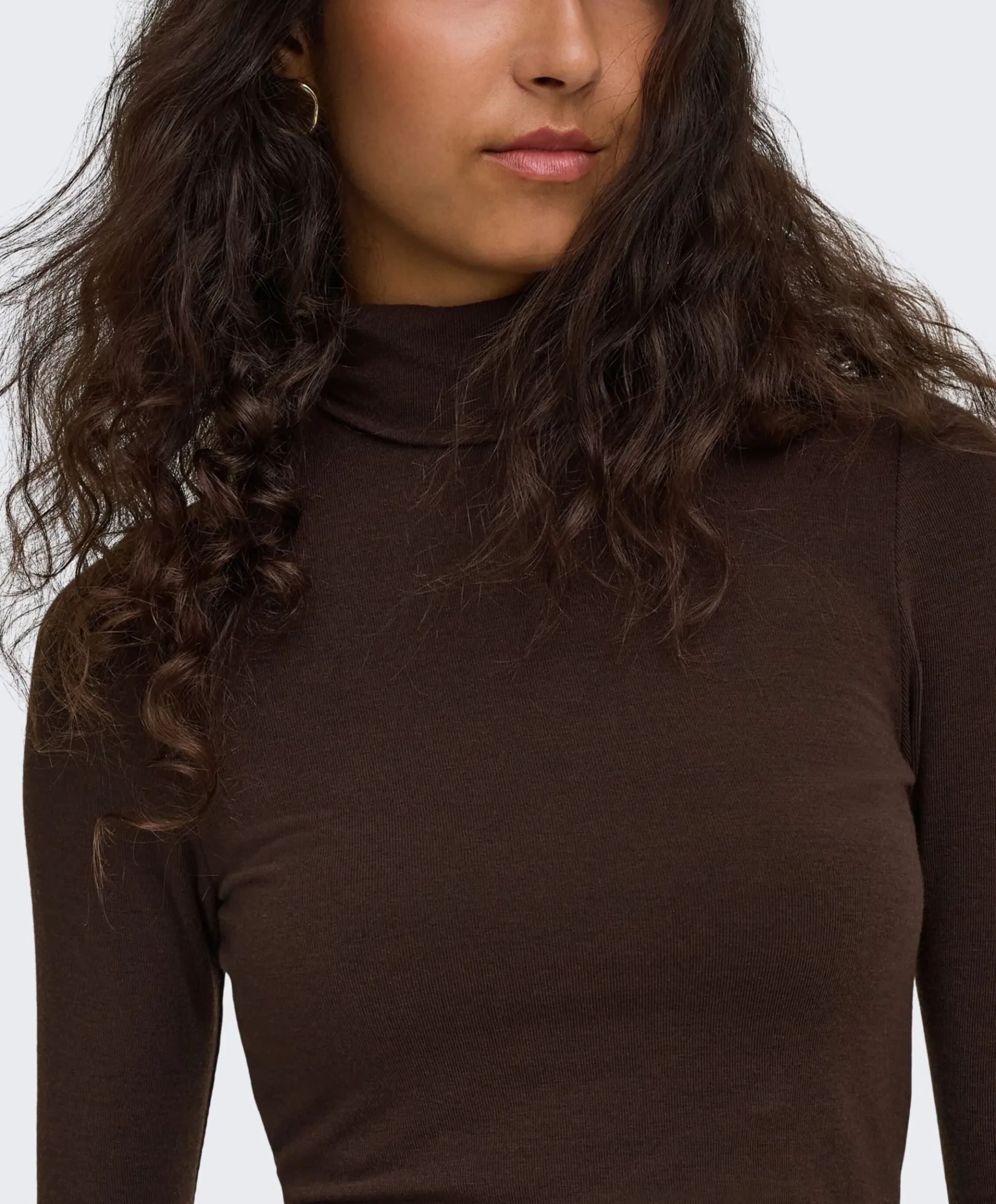 Dames longsleeve bruin