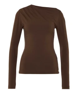 Dames longsleeve bruin