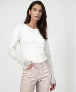 Dames longsleeve ecru