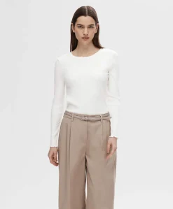Dames longsleeve ecru
