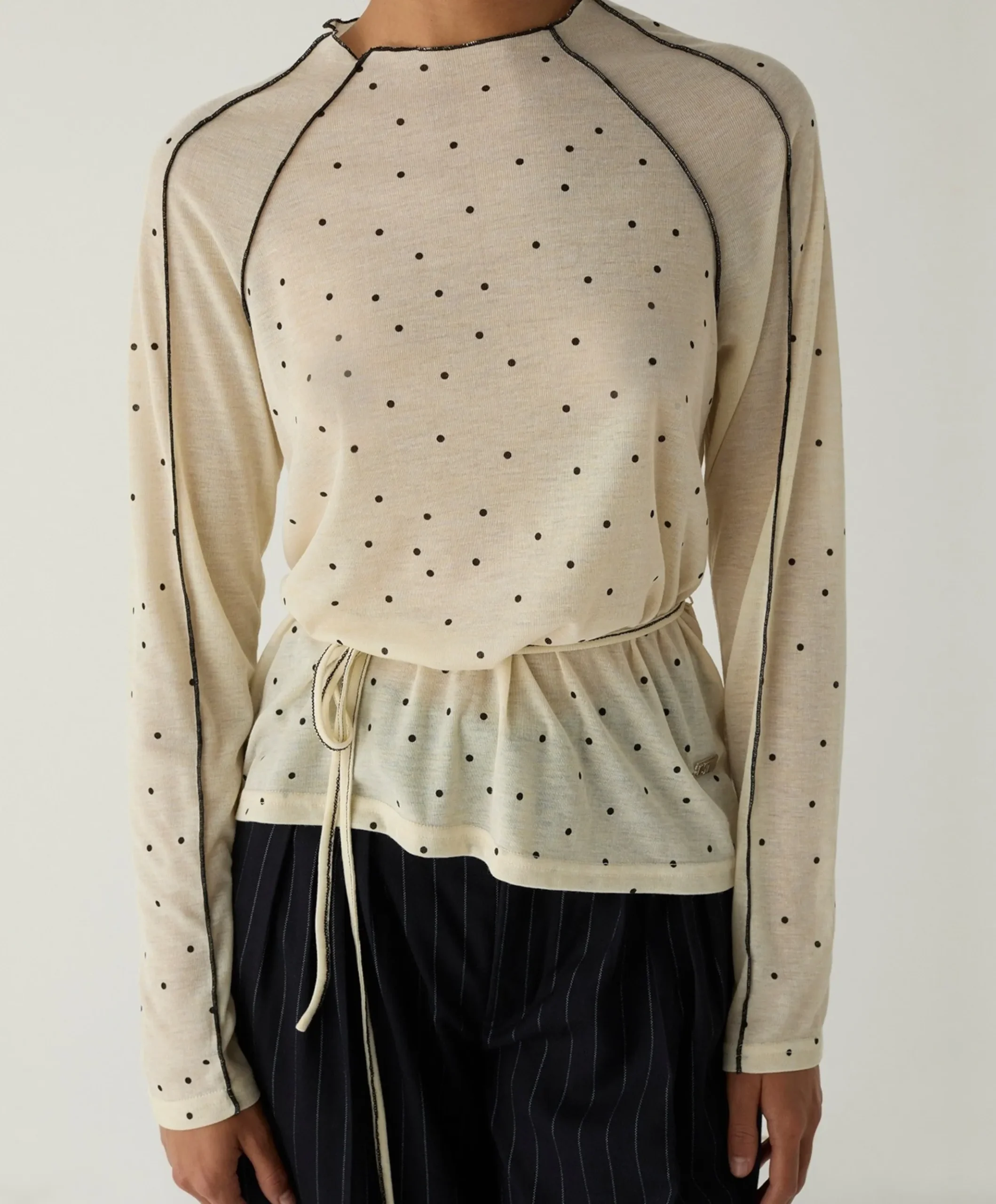 Dames longsleeve ecru