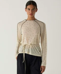 Dames longsleeve ecru