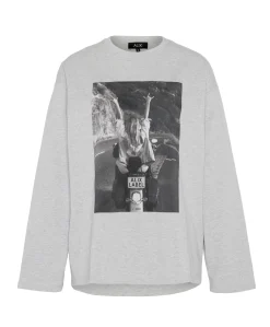 Dames longsleeve grijs
