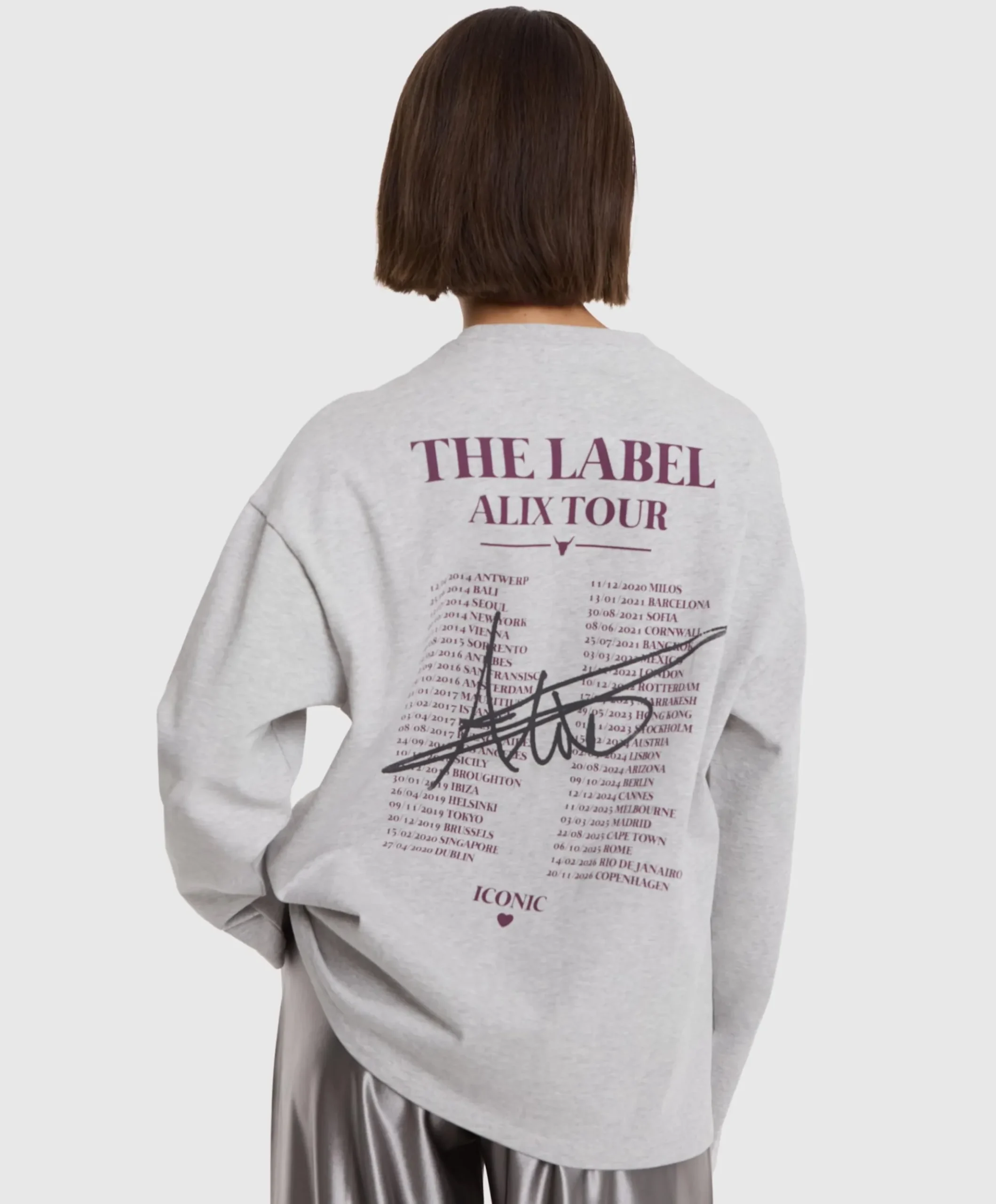 Dames longsleeve grijs