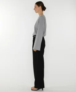 Dames longsleeve grijs