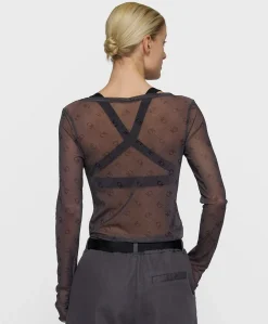 Dames longsleeve grijs
