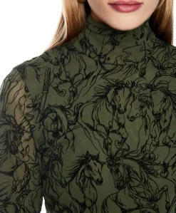 Dames longsleeve groen