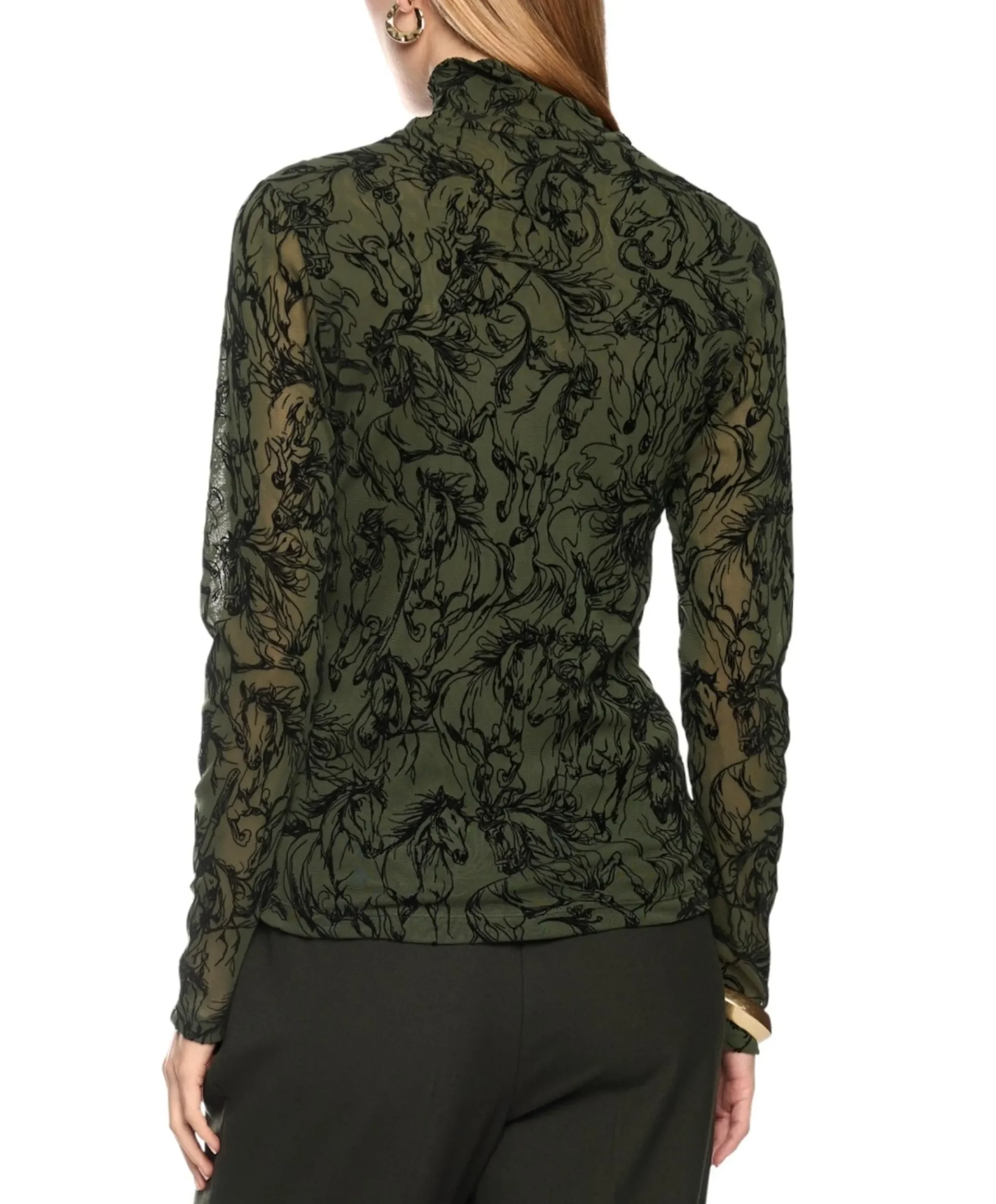 Dames longsleeve groen