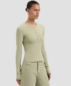 Dames longsleeve groen