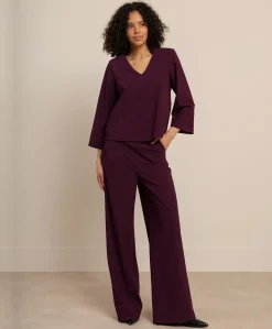 Dames longsleeve paars