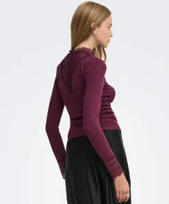 Dames longsleeve rood