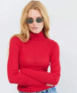 Dames longsleeve rood