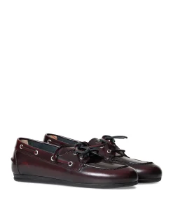 Dames mocassins bordeaux